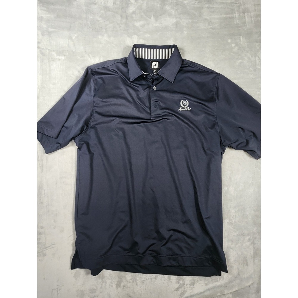 FootJoy Solid Stretch Navy Performance FJ Polo ShirtMens‎ Large Can-Am Open